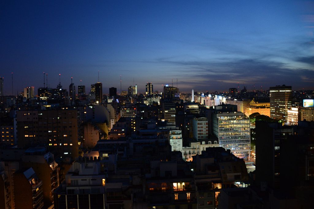 21 View To South After Sunset Includes The Obelisk And Teatro Colon From Rooftop At Alvear Art Hotel Buenos Aires